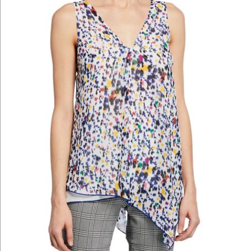 NWT Derek Lam 10 Crosby Asymmetrical Sleeveless Blouse